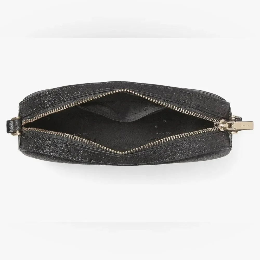 Kate Spade New York Black Glimmer Glitter Crossbosy NWT